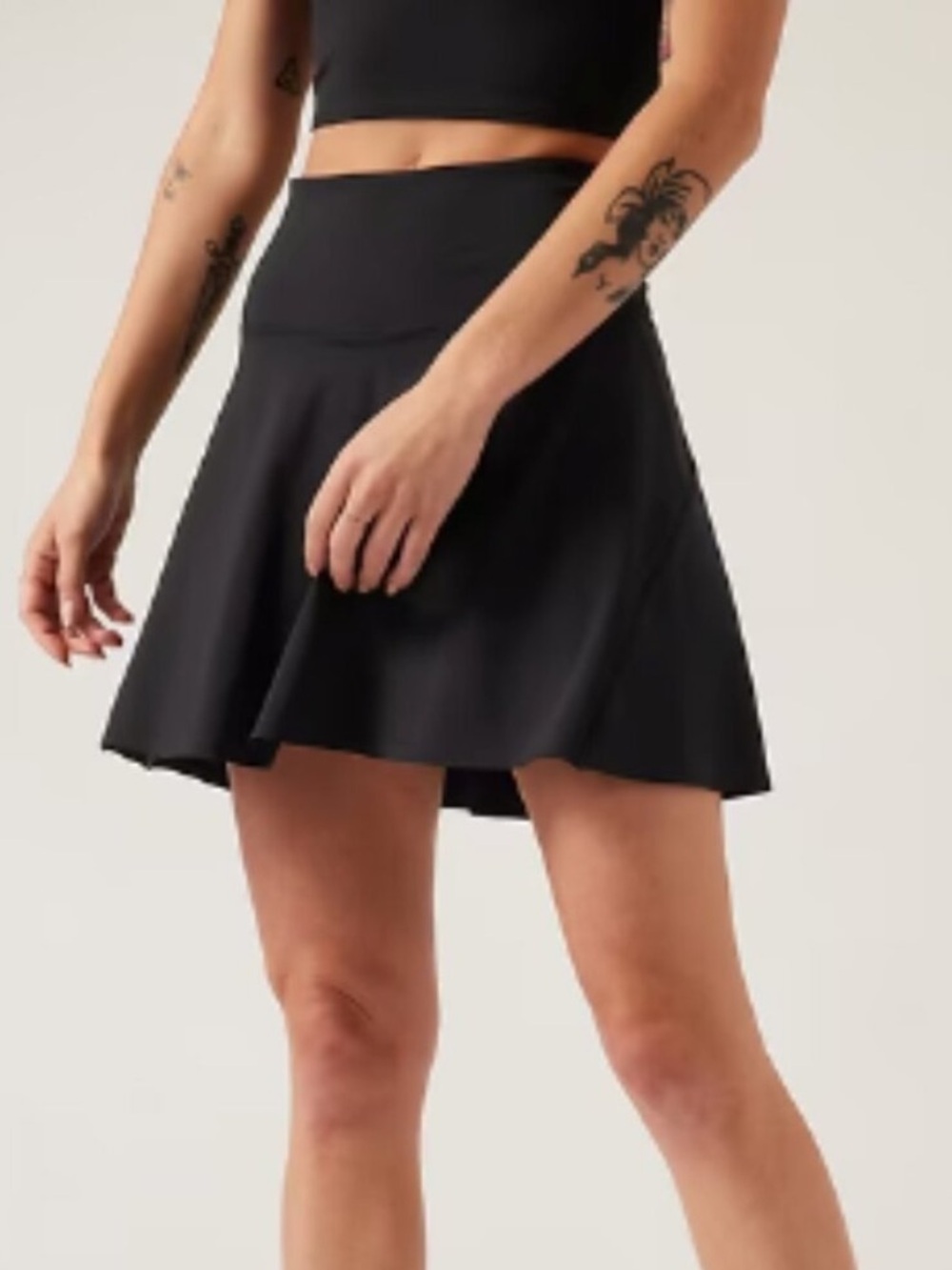 Black Athleta ace tennis skort 15.5” active workout skirt